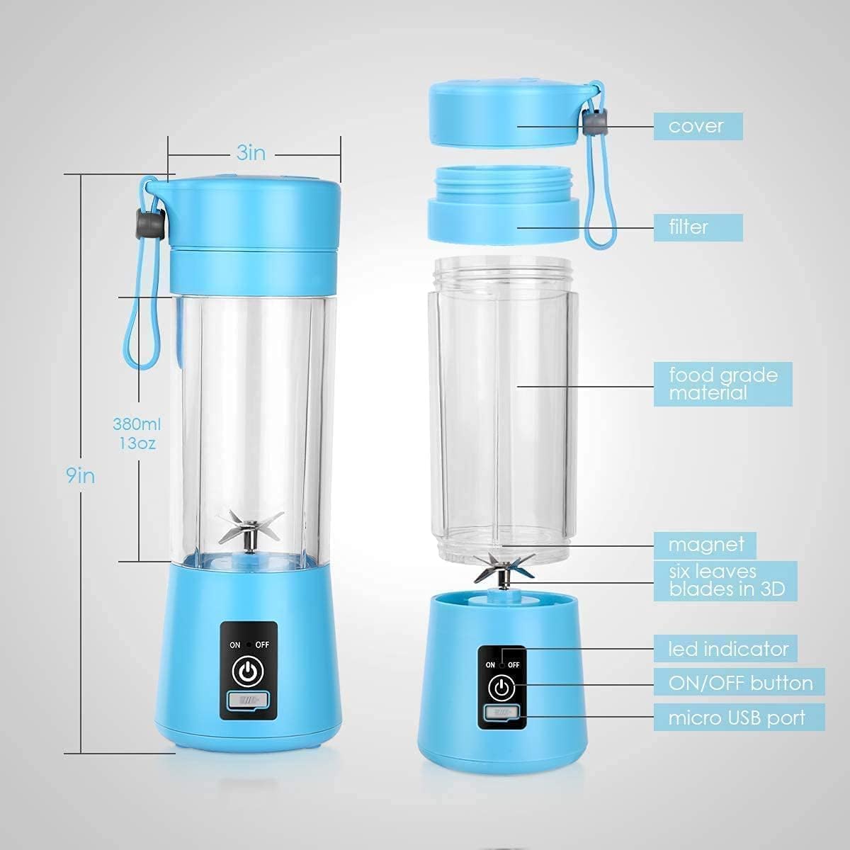 Goodward™ Blender Bottle – Protein Shaker & Smoothie Mixer