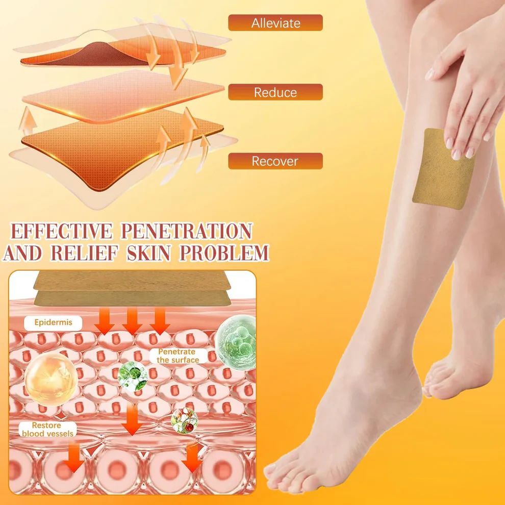 Kenko™ VeinEase Patches – Herbal Leg Wellness Support for Swelling & Fatigue