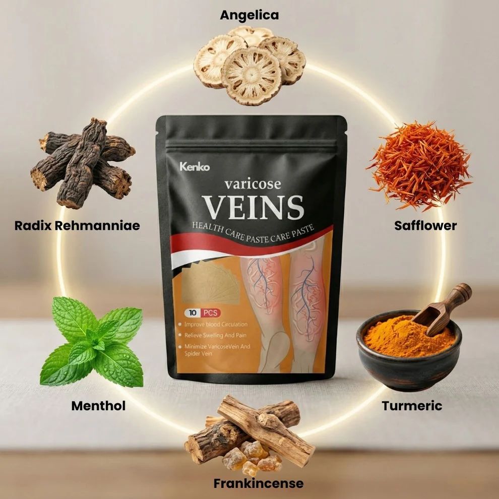 Kenko™ VeinEase Patches – Herbal Leg Wellness Support for Swelling & Fatigue