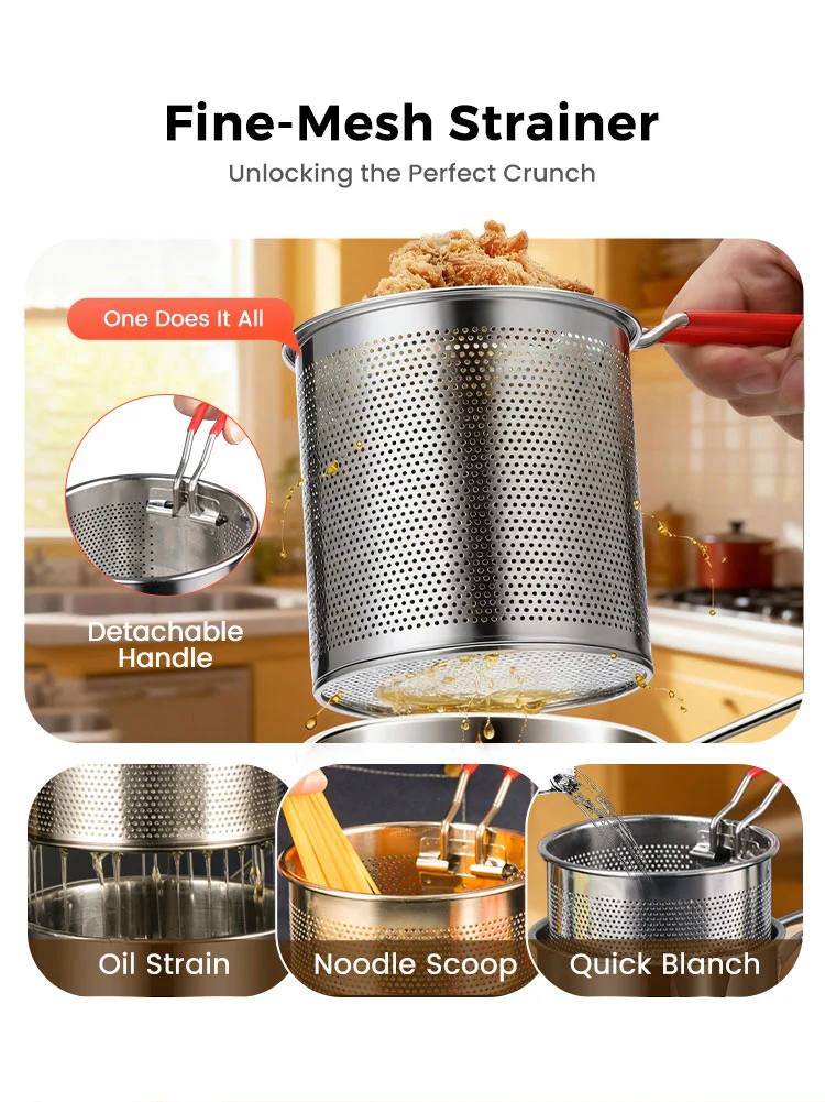 🔥 304 Stainless Steel Multifunctional Fryer
