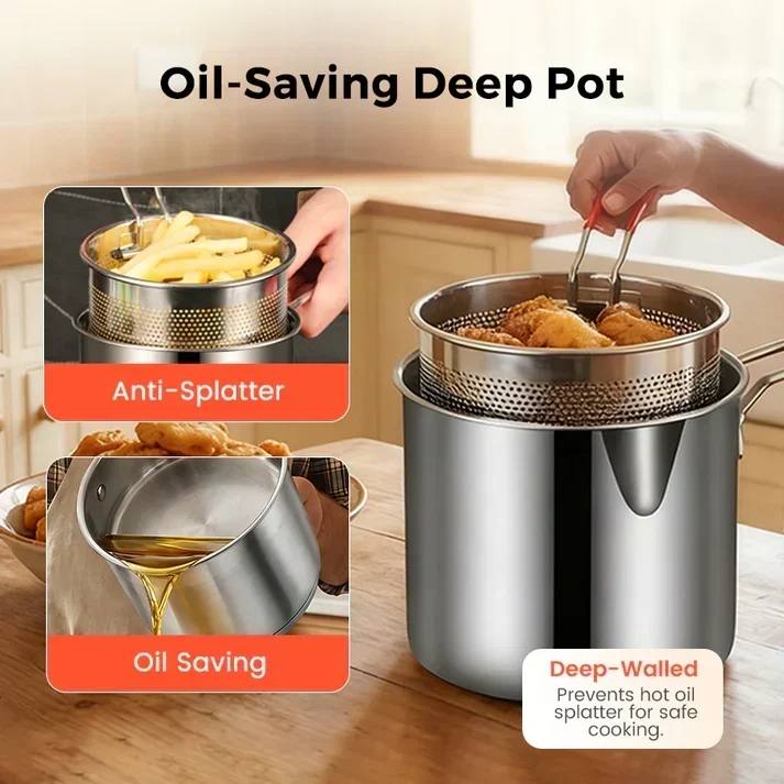 🔥 304 Stainless Steel Multifunctional Fryer